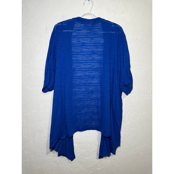 Catherines short‎ sleeve blue lightweight cardigan womens 5X minimalist capsule - Picture 4 of 7